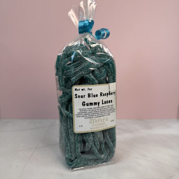 Sour Blue Raspberry Laces – Stever's Candies
