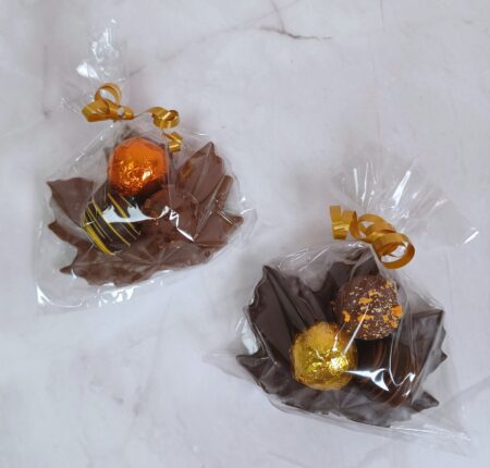 Chocolate Leaf with Truffles