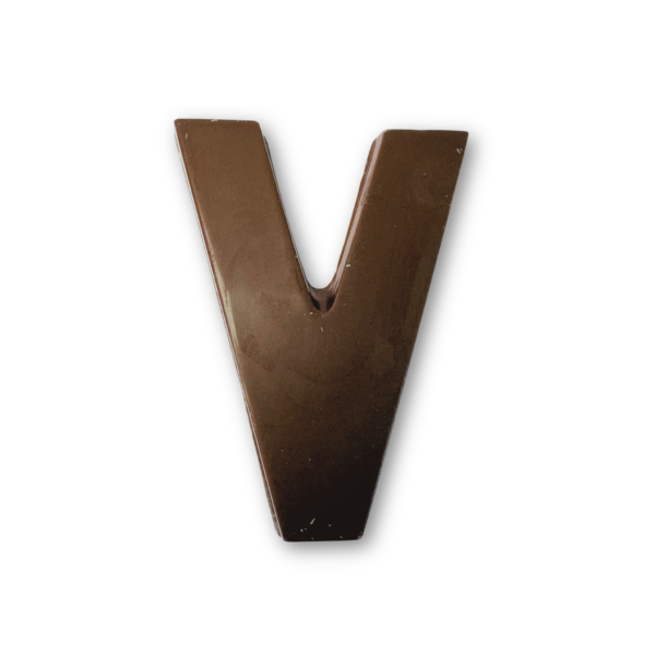Chocolate letter V
